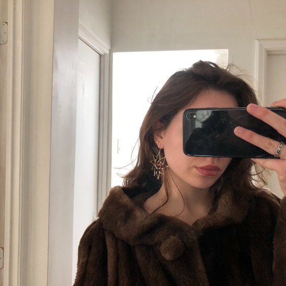 Vintage brown fur coat - Picture 4 of 8